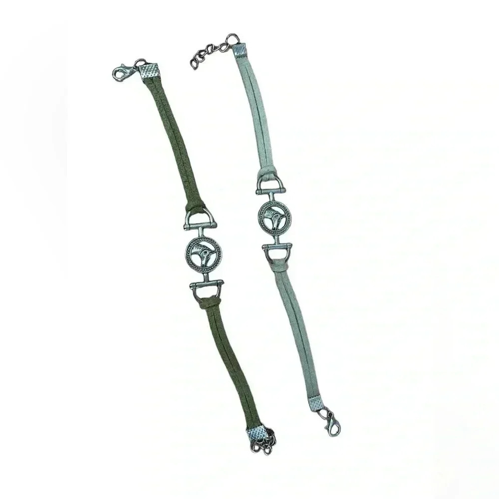 🔥6/$20 Or  10/$40. Suède horse equestrian bracelet.  Listing is for 1 bracelet.